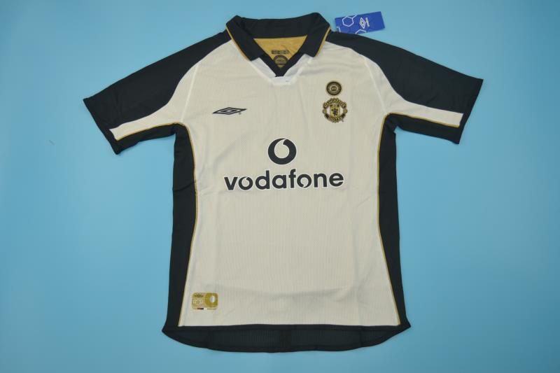 AAA Quality Manchester Utd 00/01 Away White Soccer Jersey